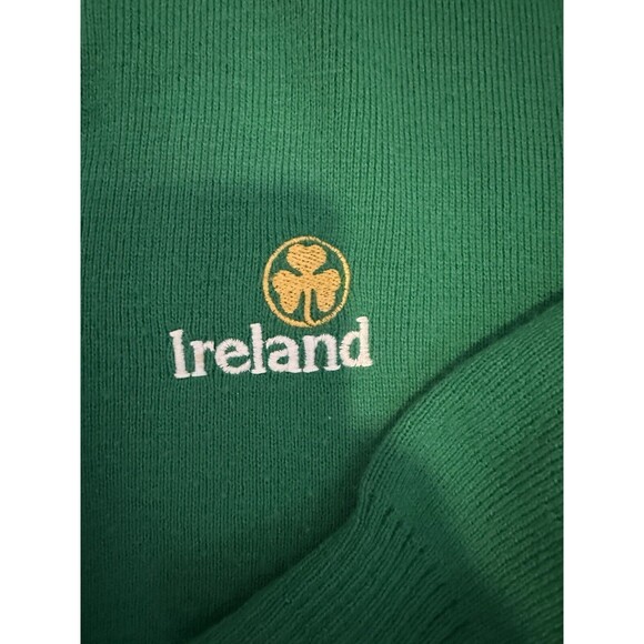 Vtg Traditional Craft Men's Green Ireland Logo V-Neck Sweater size 44-46 2xl - Picture 3 of 7